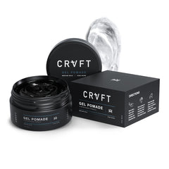 Hair Craft Co CRVFT Pomade bottle pour shows strong hold with water-based ease