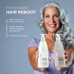 Hairmax Density Conditioner application on hair strands reduces tangles and adds body.