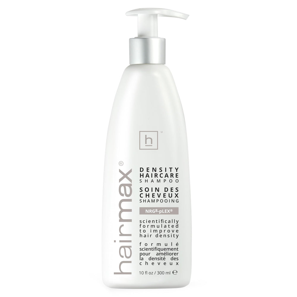 Hairmax Density Shampoo bottle pour for daily cleansing and scalp refreshment
