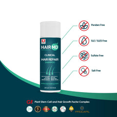 HairMD Biotin shampoo with Saw Palmetto near ingredient emphasis for nourishing formula