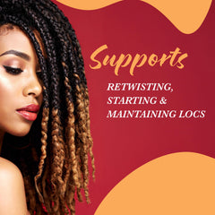 Hairplexx Glow Loc & Twist Gel smooths hair for day-long shine and softness.