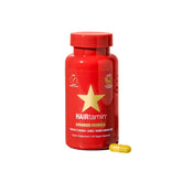 HAIRtamin Advanced Formula bottle close-up for daily hair nourishment.