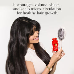 Hairtamin Miracle Brush anti-static bristles reduce frizz and breakage during brushing