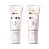 HAIRtamin shampoo bottle front highlights volumizing formula for fuller-looking hair