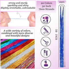 HAITOO 8600 glitter strands offer abundant sparkle in hair