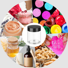 Hajoyful wide-mouth clear jar enables easy filling and scooping of contents.
