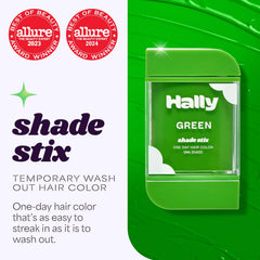 Hally Hair Shade Stix Green built-in comb ensures even application