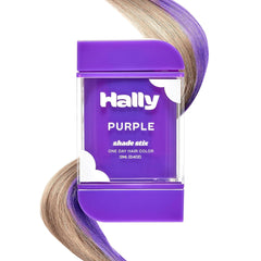 Hally Hair Shade Stix Purple Twirl top application for quick color streaks
