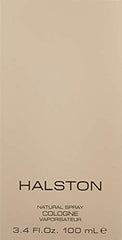 Halston women perfume application close-up, convenient spray for day or evening wear.
