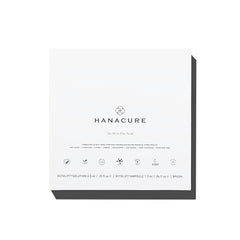 Hanacure All-In-One Facial Starter mask being applied for a lifted, even-toned appearance.