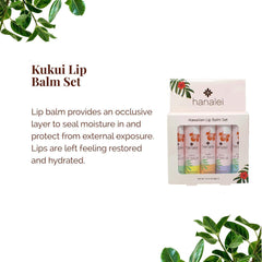 Hanalei Coconut Pear lip balm tube hydrates lips with tropical scent