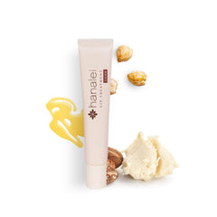 Hanalei lip treatment nude tint swatch showing natural color