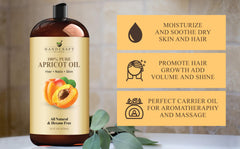 Handcraft Blends Apricot Kernel Oil hair care close-up for shine