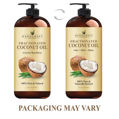 Handcraft Blends pouring oil into palm demonstrating quick absorption benefit