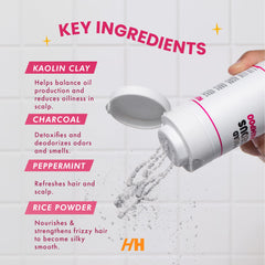 Handmade Heroes natural ingredients kaolin clay peppermint close-up refreshes the scalp