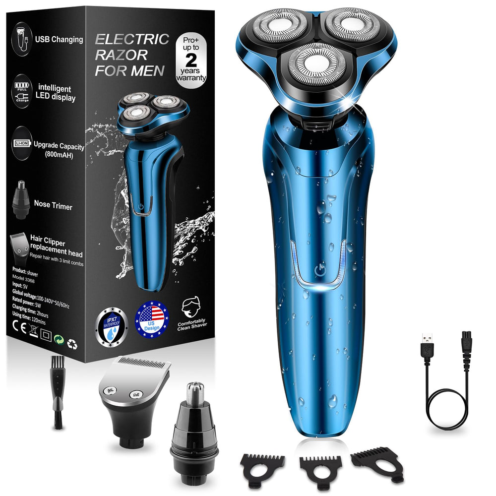 Handsomeface electric razor 4D floating heads contour the face for a close shave