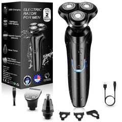Handsomeface electric razor 4D floating heads delivering precise contouring
