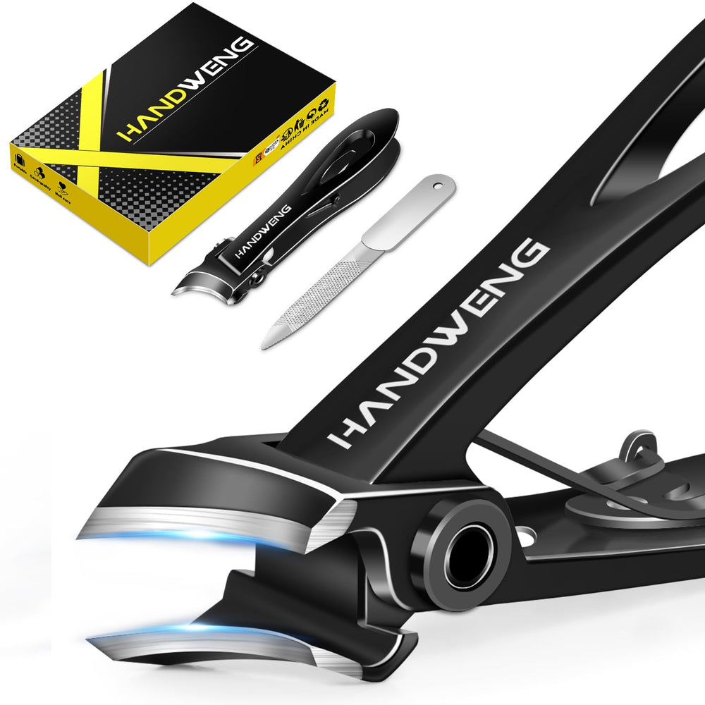 HANDWENG slanted nail clippers with angled blade for precise ingrown trimming.