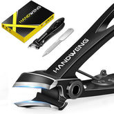 HANDWENG slanted nail clippers with angled blade for precise ingrown trimming.