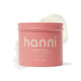 HANNI Splash Salve bottle close-up highlights fragrance-free in-shower hydration.