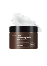 Hanskin BHA Pore Cleansing Balm jar closeup showing creamy texture for deep cleansing.