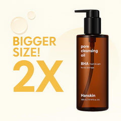 Hanskin BHA Pore Cleansing Oil massage demonstrating gel texture on skin