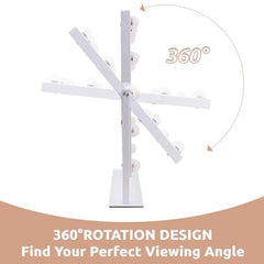 Hansong vanity mirror with detachable 10x magnifying mirror for precise brows