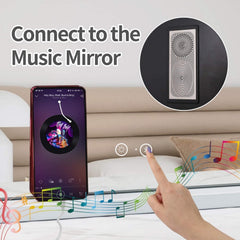 Hansong vanity mirror with Bluetooth speakers for music during routine