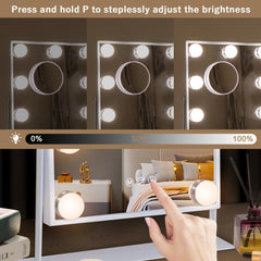 Hansong vanity mirror tabletop 12 by 10 inches fits compact spaces.