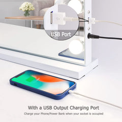 Hansong vanity mirror USB charging port keeps devices powered