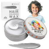 Hansuby temporary silver gray hair color wax tube close-up showing creamy texture for quick styling.