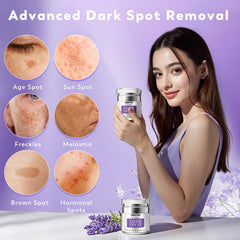 HANYWIL Dark Spot Remover application on face and neck for smoother skin.