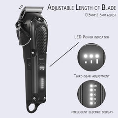 Haokry hair clippers highlight adjustable gear options for customizable haircuts.