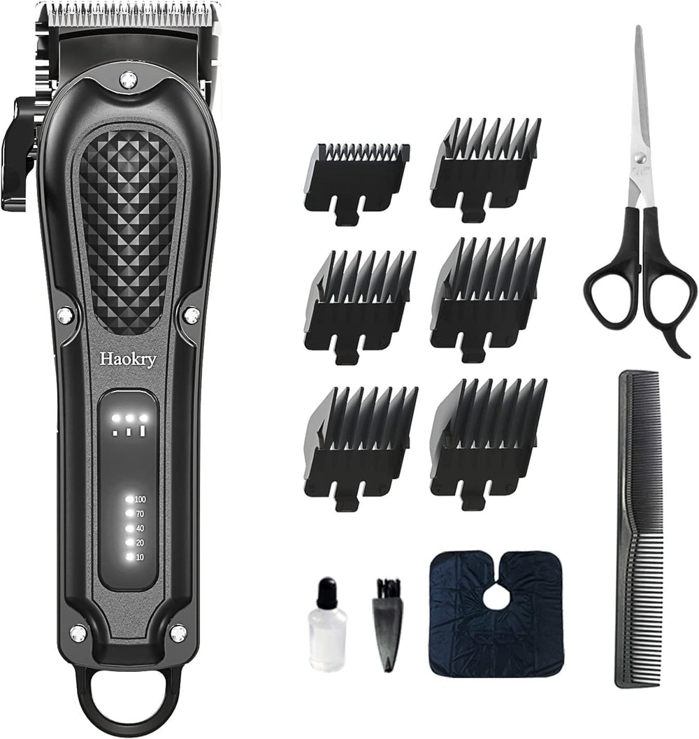 Haokry hair clippers showcase cordless design for ultimate grooming convenience.