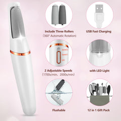 Haootadiy foot callus remover with two-speed dial for customizable comfort.