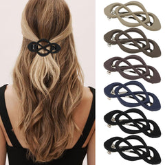 Hapdoo 6PCS French barrettes collection secures chic updos with durable grip.