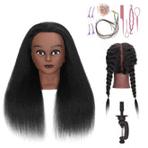 HAPOWELL mannequin head portrait showcasing realistic hair for styling practice.