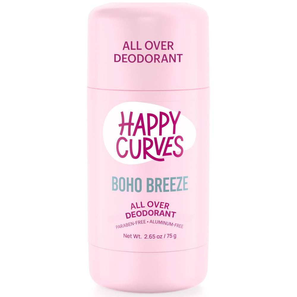 HAPPY CURVES Boho Breeze deodorant bottle with long-lasting protection