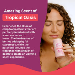 HAPPY CURVES deodorant application underarm demonstrates smooth, invisible finish for daily wear.