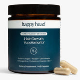 Happy Head hair-growth supplement bottle for daily hair health
