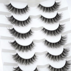 Happy Heartbeat 3D Clear Band Lashes cross design for volumized look with comfortable band.