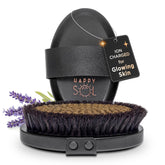 Happy Sol copper bristles closeup for smoother skin and circulation support.