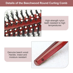 Harewu curling comb featuring gentle nylon bristles for easy detangling