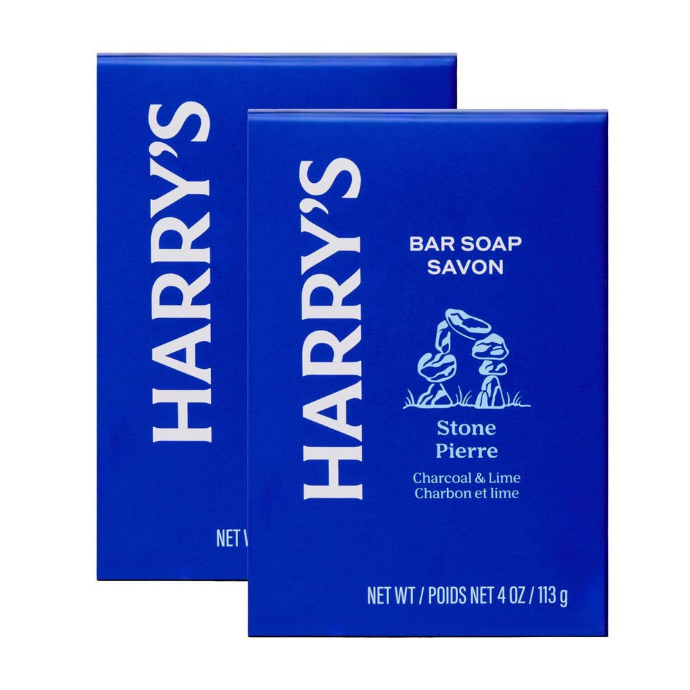 Harry's Stone bar soap 2-pack front view for a refreshing daily cleanse.