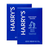 Harry's Stone bar soap 2-pack front view for a refreshing daily cleanse.