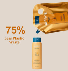 Harry's Body Wash pump refill powers easy replenishment of 24oz pump bottles