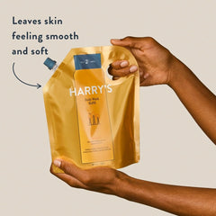 Harry's body wash squeeze bottle refill enabling quick refills for busy morning routines
