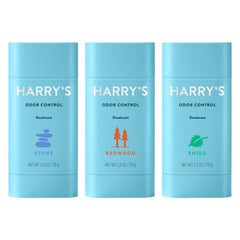 Harry's deodorant variety pack Stone image shows 2.5 oz sticks for all-day freshness.