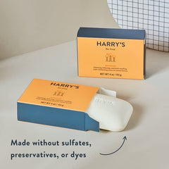 Harry's Redwood Scent Bar Soap in shower helps refresh morning routines.