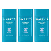Harry's Stone deodorant stick application shows smooth glide for all-day comfort.